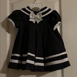 Rare Editions Navy Dress with White Details